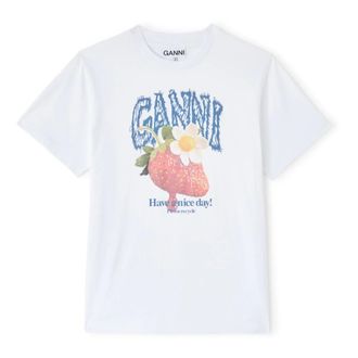 Ganni Dames, Tops, Wit, Maat: XS Katoen