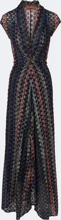 Missoni Gathered knitted maxi dress