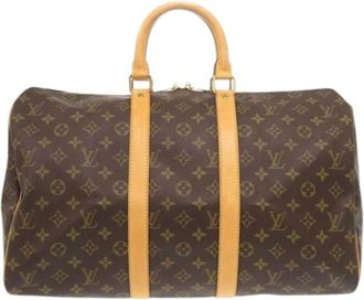 Louis Vuitton Pre-owned Vintage Canvas Weekendtas - unisex - Vintage Weekendtas - Bruin - ONE Size - Vintage