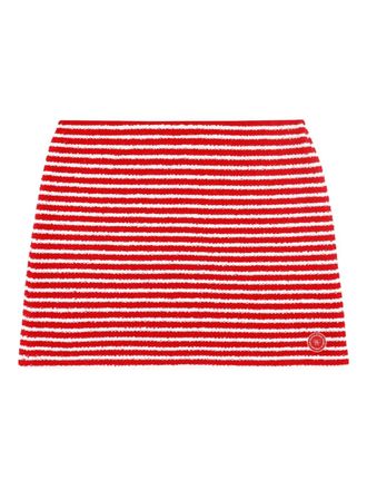 Sporty & Rich striped mini skirt - Red
