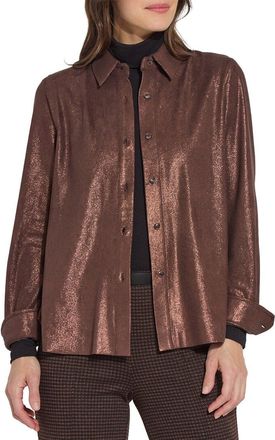 Lyssé Connie Patent Foil Shacket