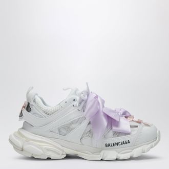 Balenciaga Sneakers Track Bow con fiocchi in poliuretano bianco/rosa