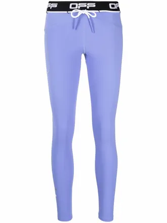Off-white Active logo leggings - women - Spandex/Elastane/Polyamide - L - Purple
