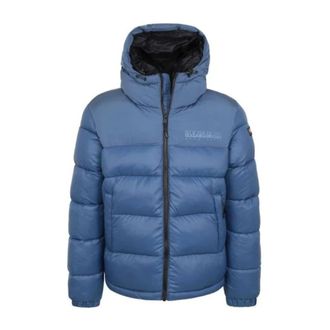 Napapijri Blauwe Hooded Jacket met synthetische vulling - Heren - Winterjassen - Blauw - XL - Jassen