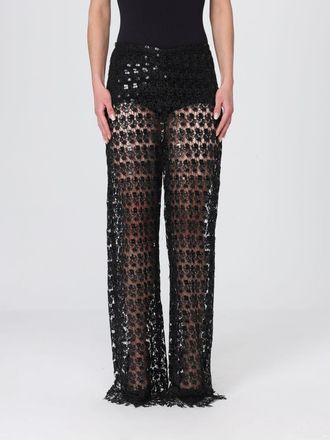 H Couture Crochet Straight Trousers with Sequins