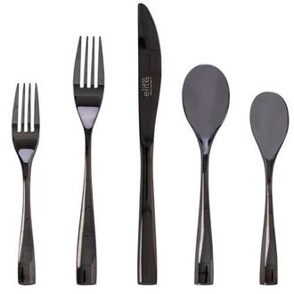 Gibson Home Holland Road 20 Piece Black Stainless Steel Flatware Set at Nordstrom