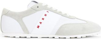 Marni White Logo Round Toe Sneakers