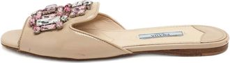 Prada Sandali slides con decorazione - Toni neutri