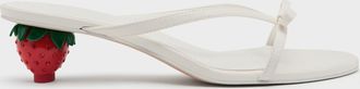 Charles & Keith Sonali Bow Strawberry-Heel Mules