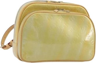 Louis Vuitton Pre-owned Vintage Rugzak van Gepatenteerd Leer - Dames - Vintage Schoudertas - Geel - ONE Size - Leer - Vintage