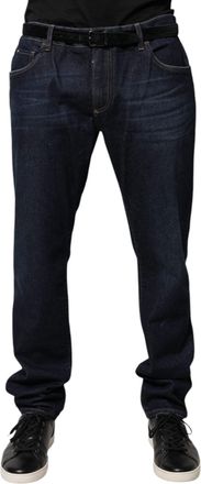 Dolce & Gabbana Mens Dark Blue Cotton Skinny Denim Jeans Elastane Clothing