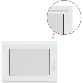 vidaXL Vidaxl - Ventana De S&oacute;tano risor 80x50 Cm Oscilobatiente Din Izquierda Blanca