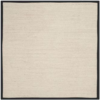 Safavieh Alfombra sisal m&aacute;rmol/negro 122 x 122 cm