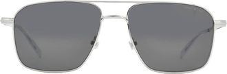 Montblanc Gray Rectangular Mens Sunglasses MB0278S 001 56