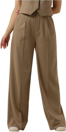 Copenhagen Muse CMTailor Pants - Dames - Wijde Broeken - Beige - XL - Leer - Broeken