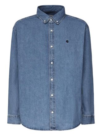 Carhartt Work in Progress L/S Lucas logo-embroidered denim shirt - men - Cotton - S - Blue
