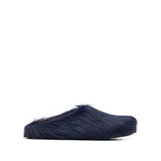 Marni Fussbet Sabot Calf-hair Slippers