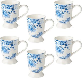 Certified International Gabrielle Blue Set Of 6 Mugs