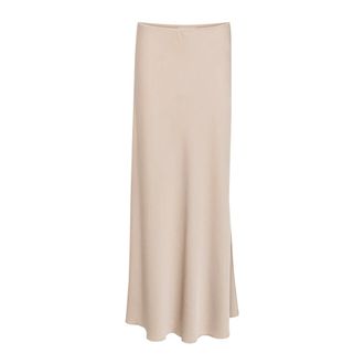 Karen by Simonsen Elastic Waist Simply Taupe Skirt - female - Karen by Simonsen - Maxi Skirts - Beige - XS - Skirts