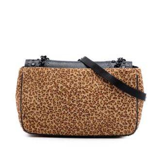 Bottega Veneta Pre-owned Shoulder Bags, female, Brown, Size: ONE SIZE Pre-owned Printed Pony Hair Shoulder Bag
