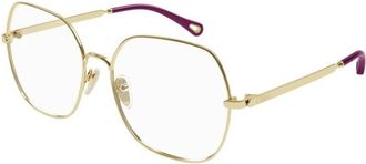 Chlo&eacute; Rechthoekige Brillen - Dames - Brillen - Geel - 57 MM - Nylon - Accessoires