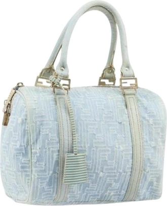 Fendi Pre-owned Vintage Canvas Handtas - Dames - Vintage Handtas - Blauw - ONE Size - Vintage