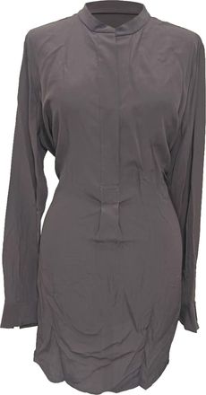 Joseph Mini Shirt Dress in Black Silk