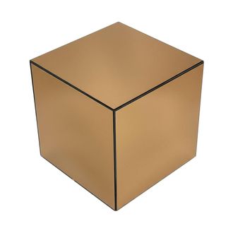 Sweeek Mesa c&uacute;bica con espejos, 40cm, ambar