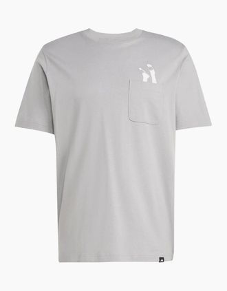 adidas Mens Regular Fit Short Sleeve Crew Neck T-Shirt - Grey - Size: 34