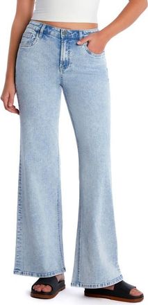 HINT OF BLU Myra Mid Rise Wide Leg Jeans in Marlin Blue at Nordstrom, Size 25