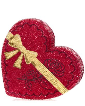 Judith Leiber Heart Crystal Clutch