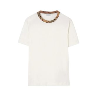 Burberry T-Shirts, male, White, Size: 3XL Crew-neck T-shirt