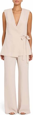 Amanda Uprichard Halcyon Sleeveless Vest In Bone