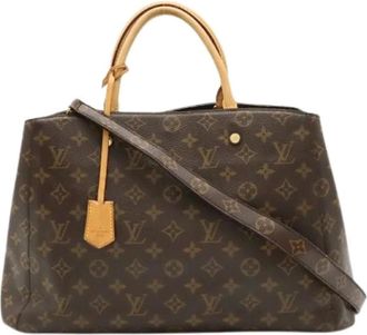 Louis Vuitton Vintage, unisex, Bruin, ONE Size, Pre-owned Montaigne GM Tote Bag