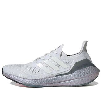 adidas UltraBoost 21 Crystal White Hazy Green FY0383