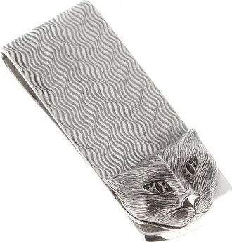 Gucci Silver Feline Money Clip