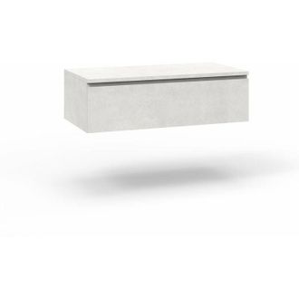 TFT Home Furniture Base con top 1 cassetto YOKA bianco pietra