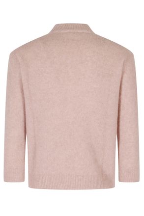 Roberto Collina Lupetto 3/4-Sleeve High-Neck Cashmere-Blend Sweater