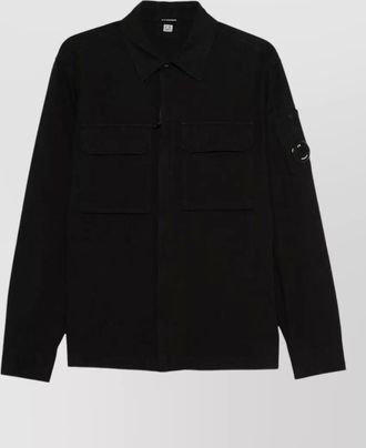 C.P. Company shirt jacket buttoned cuffs front flap pockets