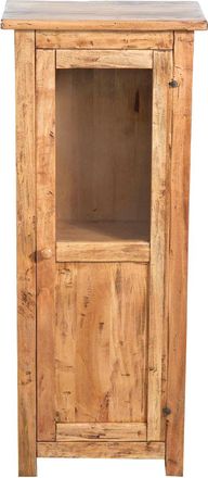 Biscottini International Vitrina De Estilo Country De Madera Maciza De Tilo Acabado Con Efecto Natural