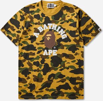 A Bathing Ape Men s 1st Camo College T-Shirt Yellow