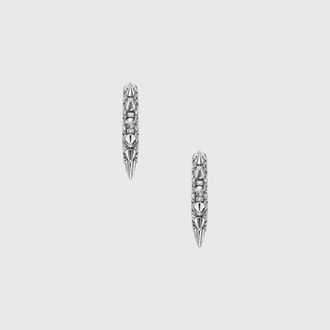 Diesel Stainless Steel Hoop Earrings - Earrings - Unisex - Silver