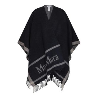 Max Mara Hilde Poncho - female - Max Mara - Ponchos - Blue - ONE SIZE - Jackets