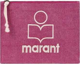 Isabel Marant small Netia cotton clutch bag - women - Cotton - One Size - Pink