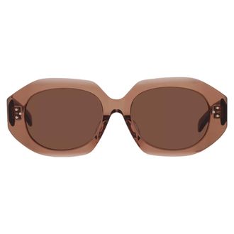 Celine Brown Geometric Ladies Sunglasses CL40319F 48E 52