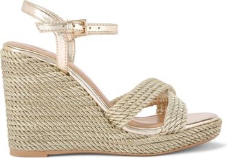 Kurt Geiger Womens Phoebe Heels - Gold Fabric - Size UK 3