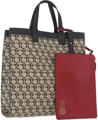 Ferragamo Pre-owned Tote Bags, female, Beige, Size: ONE SIZE Pre-owned Tote Bag