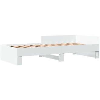 vidaXL Bed Frame without Mattress White 90x200 cm Engineered Wood vidaXL