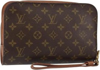 Louis Vuitton Pre-owned Clutches, female, Brown, Size: ONE SIZE Pre-owned Canvas Clutch