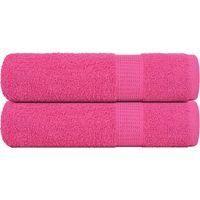 OEM Servilletas De Ba&ntilde;o Frogn, Lote De 2, Rosa, 100 X 150 Cm, 360 G/m&sup2; - Crezuo